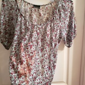 See-through floral shirt